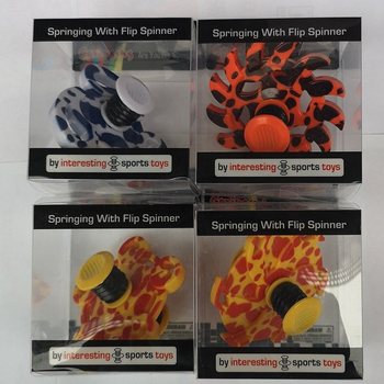 SPRINGING FLIP SPINNER - S Potiskem | MIX BAREV (10 ks)