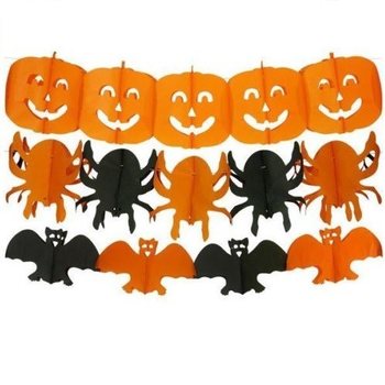 Mix Halloween Pap&iacute;rov&eacute; Girlandy &ndash; 300 cm (6 ks)