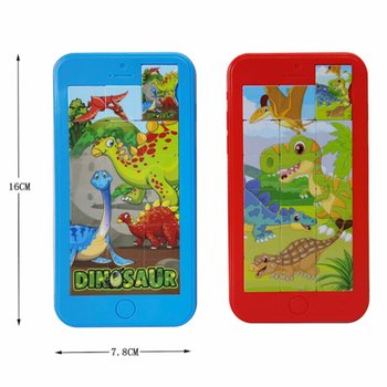 Posunovac&iacute; puzzle Dinosaurus - 8x16 cm