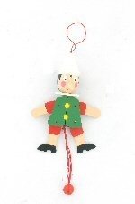 Dřevěn&yacute; tahac&iacute; pan&aacute;ček Pinocchio (4 ks)