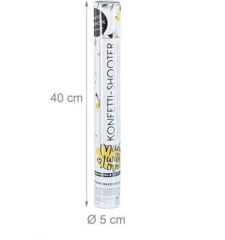 Konfetov&eacute; dělo &ndash; Barva: Černo-žlut&aacute; - 40 cm - Partypopper (10 ks)