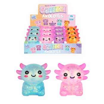 Mačkací Axolotl Squeeze - s Náplní Gel Sugar - v Displeji (12 ks)