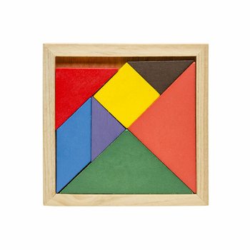 Dřevěn&aacute; stavebnice Tangram (12 kusů)
