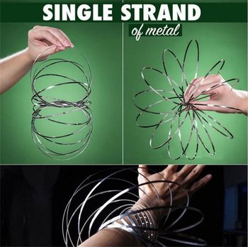 Magick&eacute; kroužky / Flow Rings - Kinetic 3D - STŘ&Iacute;BRN&Eacute; | NA KARTĚ (12 ks)