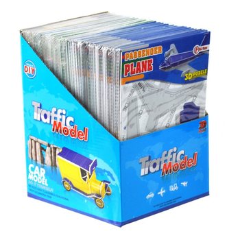 3D Pěnov&eacute; puzzle letadla v displeji (64 ks)
