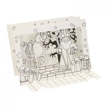 Sinterklaas / Mikul&aacute;&scaron;sk&eacute; 3D Tvořiv&eacute; Průhledov&eacute; Ok&eacute;nko (12 ks)