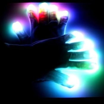 LED rukavice / Rave rukavice (12 ks)