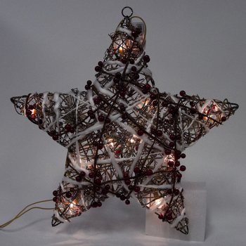 VELK&Aacute; SV&Iacute;T&Iacute;C&Iacute; V&Aacute;NOČN&Iacute; HVĚZDA DEKORACE 45 CM (2 ks)