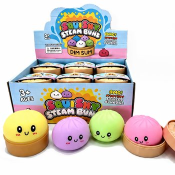 RAGE - Squishy Bun Dumplings VELK&Yacute; (Rozm. 8.5x8.5x4.8 cm) - Viral 2026 Fidget Toy (12 ks)