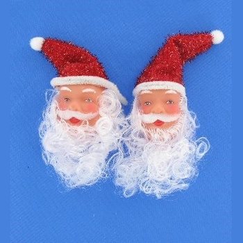 Mal&eacute; hlavičky Santa Clause, sada 2 ks (12 sad)