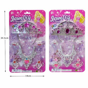 PRINCEZNOVSK&Yacute; BEAUTY SET S KORUNKOU, N&Aacute;U&Scaron;NICEMI, N&Aacute;HRDELN&Iacute;KEM A PRSTENY