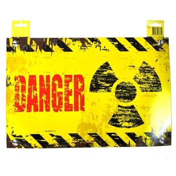 DEKORAČN&Iacute; CEDULE NA DVEŘE - "DANGER" / "KEEP OUT" (12 ks)