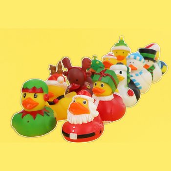 Mix V&aacute;nočn&iacute; kachničky do vany 6cm (12 ks) - Sv&aacute;tečn&iacute; d&aacute;rky