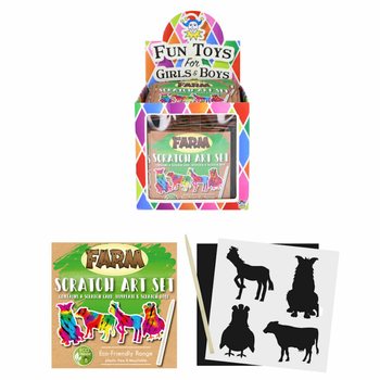 ECO FRIENDLY - ŠKRABACÍ PAPÍR S MAGICKÝMI BARVAMI - ZVÍŘÁTKA ZE STATKU V DISPLAYI (108 ks)