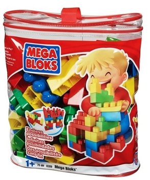 MEGA BLOKS Stavebn&iacute; Kostky v Ta&scaron;ce (70 D&iacute;lků) - 8309