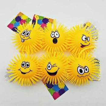 MAČKAC&Iacute; PUFFER M&Iacute;ČEK SMAJL&Iacute;K - 10CM - V DISPLAYI (12ks)
