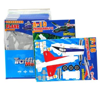 3D Pěnov&eacute; puzzle letadla v displeji (64 ks)