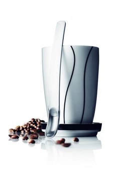 MENU BLACK CONTOUR VELKÝ TERMOHRNEK S PODŠÁLKEM A LŽIČKOU NA LATTE (1 ks)