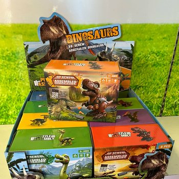 3D Stavebnice Dinosaurů v D&aacute;rkov&eacute; Krabičce - Display (8 ks)