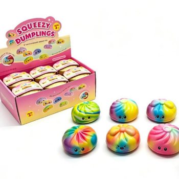 RAGE - Squishy RAINBOW Bun Dumplings VELK&Yacute; - PU FOAM (12 ks)