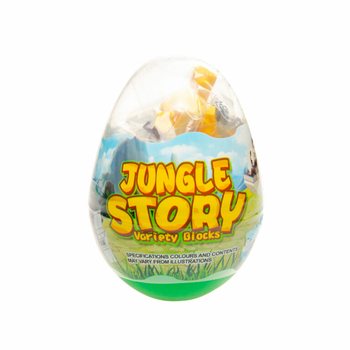 STAVEBN&Iacute; KOSTKY VE VEJCI - JUNGLE ZV&Iacute;ŘATA MIX (12 ks)