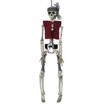 Závěsný kostlivec pirát 40 cm (6 ks) - Velkoobchod Halloween