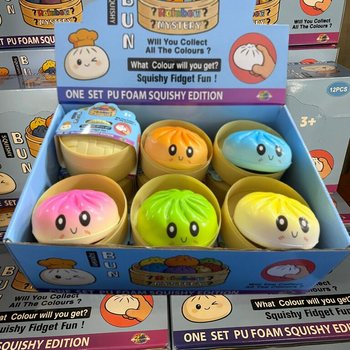 RAGE - Squishy Bun Dumplings VELK&Eacute; - ONE SET PU FOAM SQUISHY EDITION (12 ks)