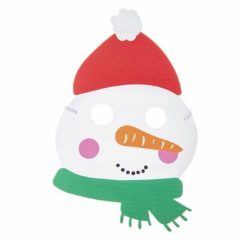 V&aacute;nočn&iacute; pěnov&eacute; masky mix - Santa, Sob a Sněhul&aacute;k (48 ks)