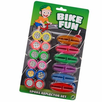 BIKE FUN - 18d&iacute;ln&aacute; Sada Odrazek na Dr&aacute;ty Kola na Kartě (1 ks)