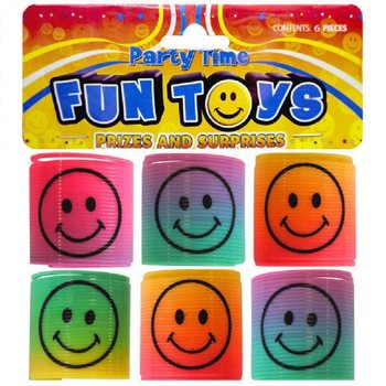 6 KS MINI PRUŽINY SMILEY Ø3.5 CM V SÁČKU (6 SÁČKŮ)
