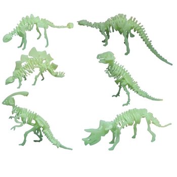 Sv&iacute;t&iacute;c&iacute; ve tmě 3D dino puzzle (24 ks)