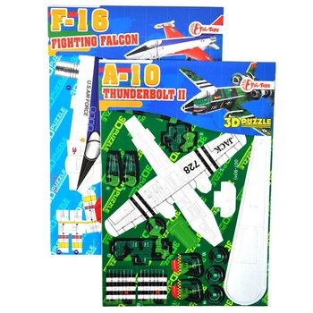 3D Pěnov&eacute; puzzle letadla v displeji (64 ks)