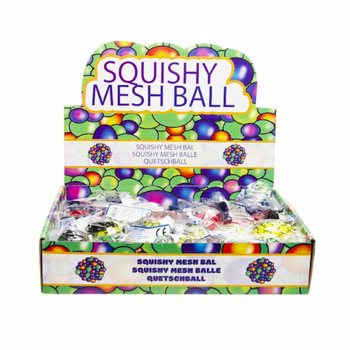 SQUISHY M&Iacute;ČEK - Průměr: 5 CM - MIX JASN&Yacute;CH BAREV V DISPLEJI (24 ks)