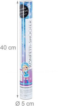 Konfetov&eacute; dělo - Sněhov&aacute; vločka - 40 cm - partyshooter (10 ks)