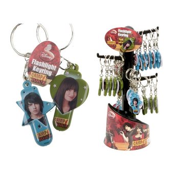 CAMP ROCK SVÍTÍCÍ KLÍČENKA NA DISPLEJI (36 ks)