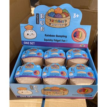 RAGE - RAINBOW Squishy Bun Dumplings VELK&Eacute; (8.5 x 8.5 x 4.8 Cm) - Viral 2026 Fidget Toy (12ks)