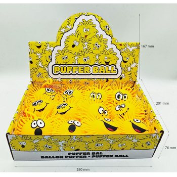 MAČKAC&Iacute; PUFFER M&Iacute;ČEK SMAJL&Iacute;K - 10CM - V DISPLAYI (12ks)
