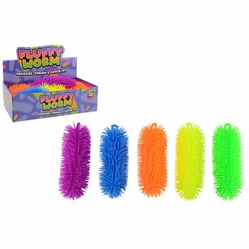 Velk&yacute; Fluffy Červ 22 cm - Assorti Display (12 ks)