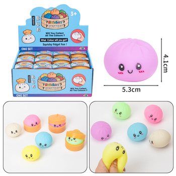 RAGE - Squishy Bun Dumplings MAL&Eacute; (5.3x5.3x4.1 cm) - Viral 2026 Fidget Toy (24 ks)