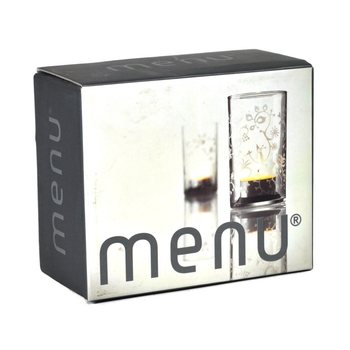 MENU - Svícen na čajovou svíčku s mraženým vzorem, sada 2 ks (1 sada)
