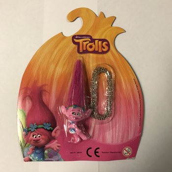 Figurka Trolls na řet&iacute;zku na kartě (12 ks)