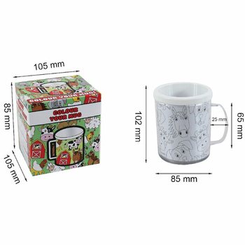 Dom&aacute;c&iacute; zv&iacute;ř&aacute;tka - Vybarvi si vlastn&iacute; hrneček (2 ks)