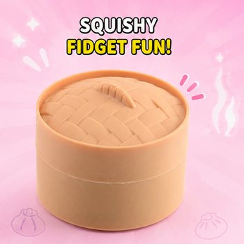 RAGE - Squishy SUGAR EDITION Bun Dumplings MAL&Yacute; (5.3 x 5.3 x 4.1 cm) Viral 2026 Fidget Toy (24 ks)