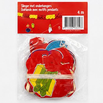 Girlanda Sinterklaas a Piet se Z&aacute;věsy - 4 m (6 ks)