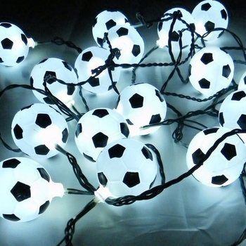 Světeln&yacute; řetěz Fotbal ČERNOB&Iacute;L&Yacute; 10 ž&aacute;rovek (9 ks)