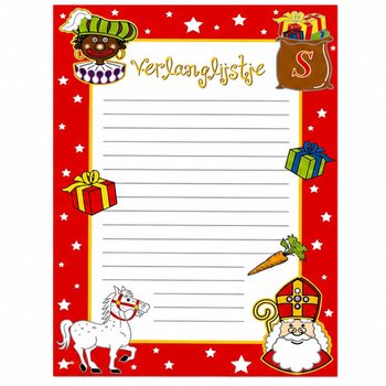 DOPISY PRO MIKUL&Aacute;&Scaron;E SINTERKLAAS - 6 LISTŮ V BALEN&Iacute; (1 ks)