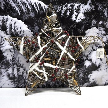 VELK&Aacute; SV&Iacute;T&Iacute;C&Iacute; V&Aacute;NOČN&Iacute; HVĚZDA DEKORACE 45 CM (2 ks)