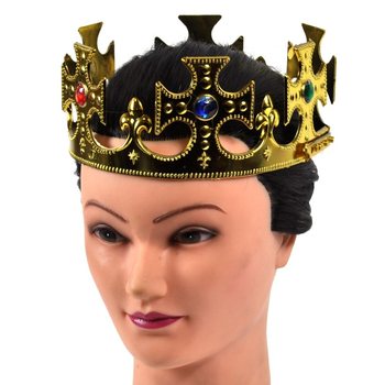 Zlatá královská koruna - model kříž (12 ks)