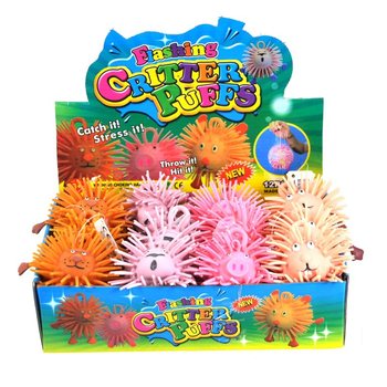 Puffer m&iacute;čky "Critter" 8 cm. SLEVA - NEFUNKČN&Iacute; SVĚTLO (12 ks)
