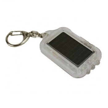 SOLÁRNÍ KLÍČENKA S LED SVĚTLEM - TRANSPARENTNÍ (20 ks)